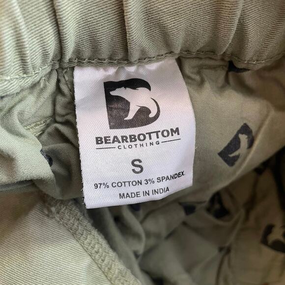 Bearbottom Women’s Jogger Pants Small Olive Green Stretch Cotton Spandex Casual - Picture 4 of 7